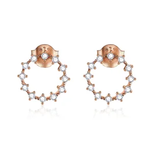 (image for) Pandora Style Shimmer Geometry Stud Earrings - BSE323