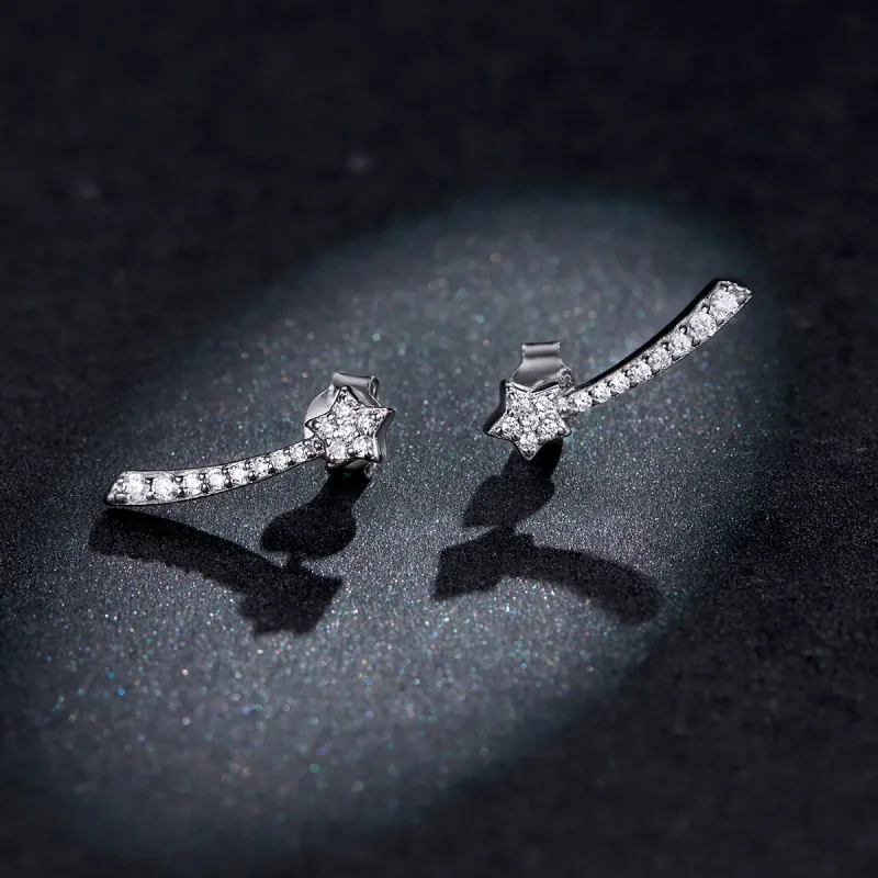 (image for) Pandora Style Shining Meteor Stud Earrings - BSE486 - View 5