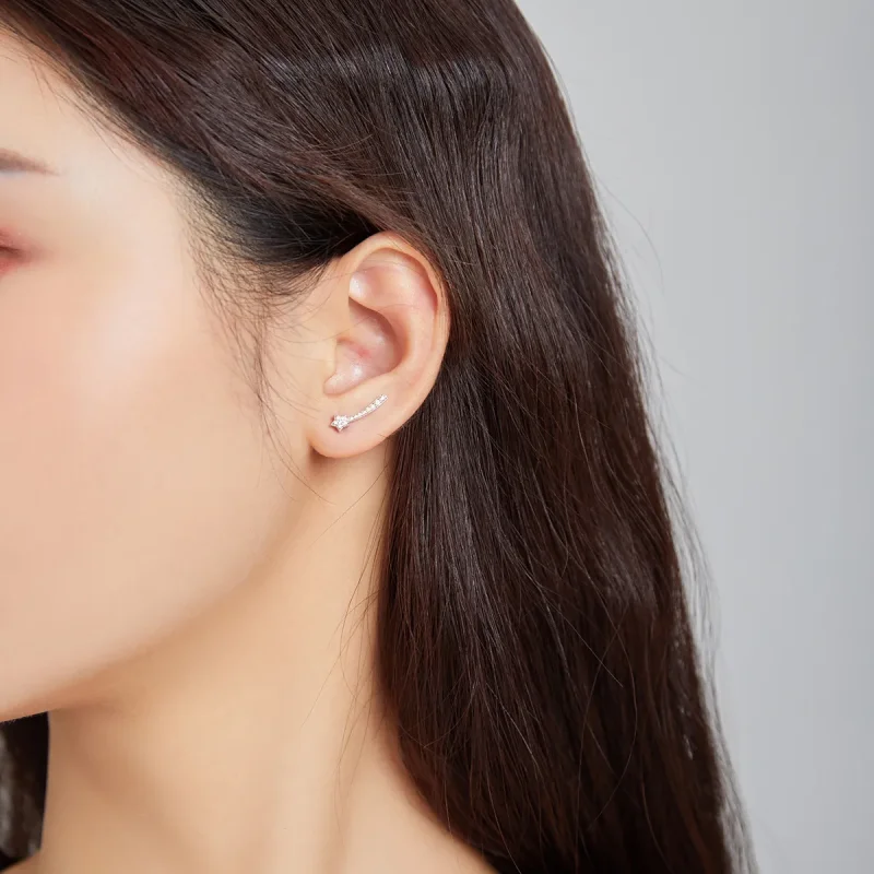 (image for) Pandora Style Shining Meteor Stud Earrings - BSE486 - View 6