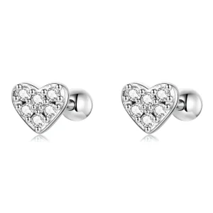 (image for) Pandora Style Simple Love Stud Earrings - SCE1298