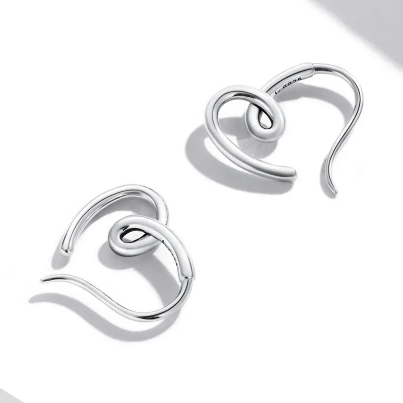 (image for) Pandora Style Simple Love Stud Earrings - SCE1333 - View 4