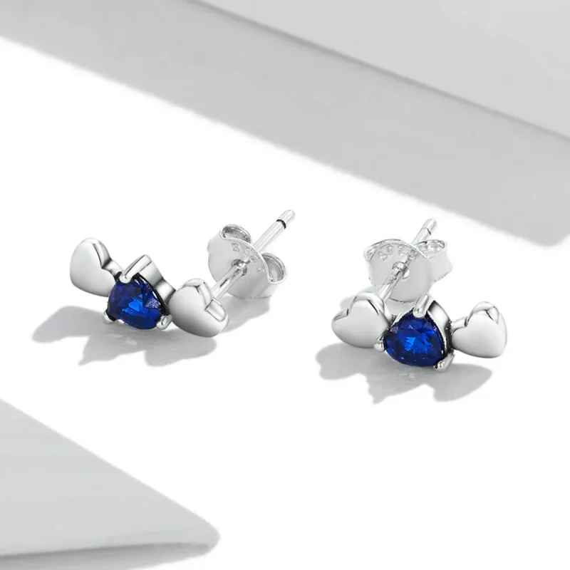 (image for) Pandora Style Simple Love Stud Earrings - SCE1348 - View 3