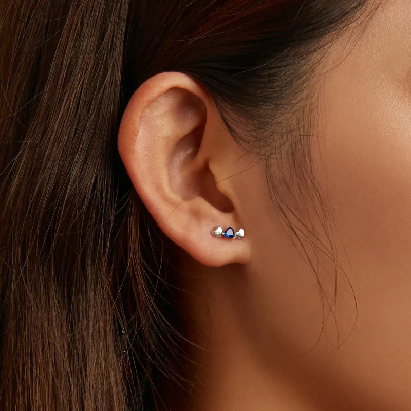 (image for) Pandora Style Simple Love Stud Earrings - SCE1348 - View 5