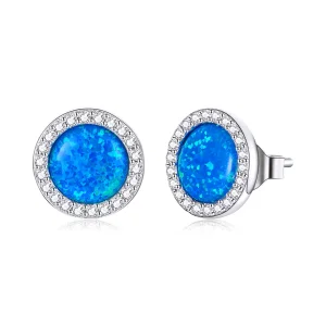 (image for) Pandora Style Simple Opal Stud Earrings - BSE467