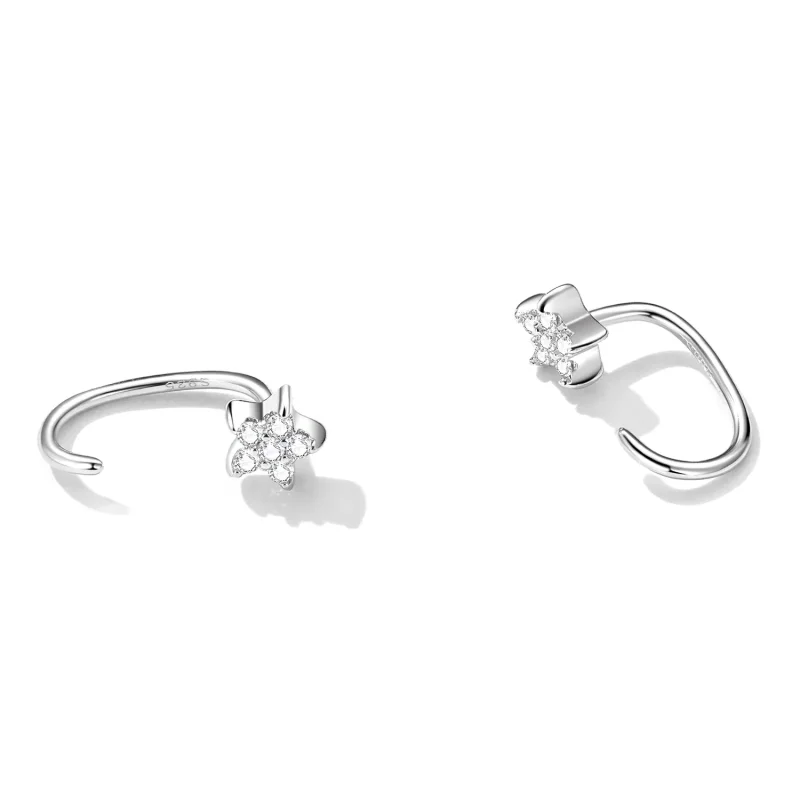 (image for) Pandora Style Simple Star Stud Earrings - SCE1421 - View 3
