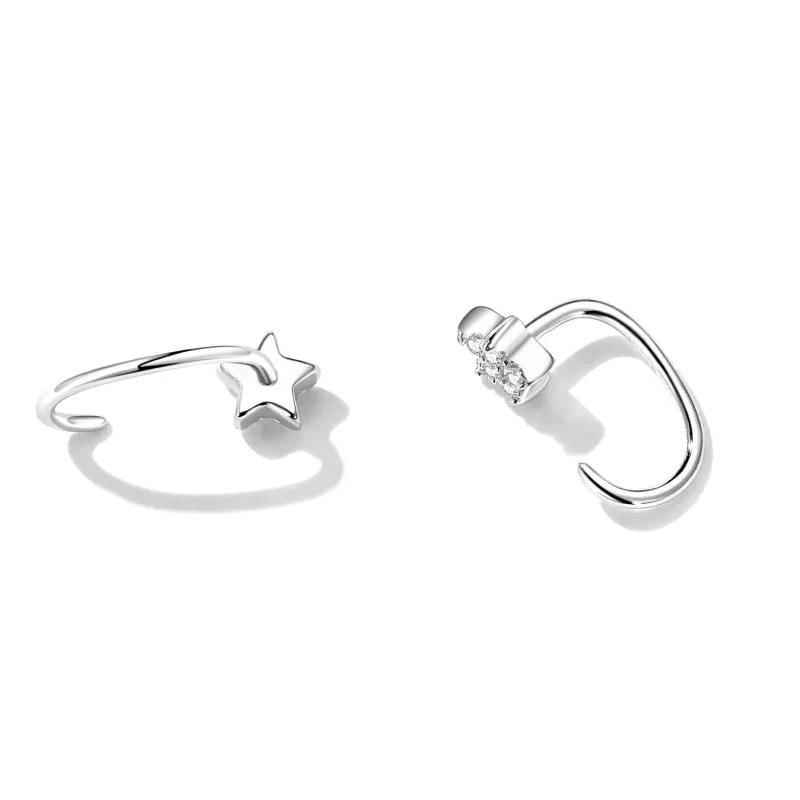 (image for) Pandora Style Simple Star Stud Earrings - SCE1421 - View 4