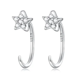 (image for) Pandora Style Simple Star Stud Earrings - SCE1421
