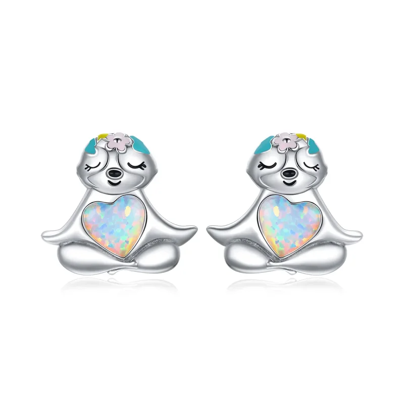 (image for) Pandora Style Sloth Stud Earrings - BSE483