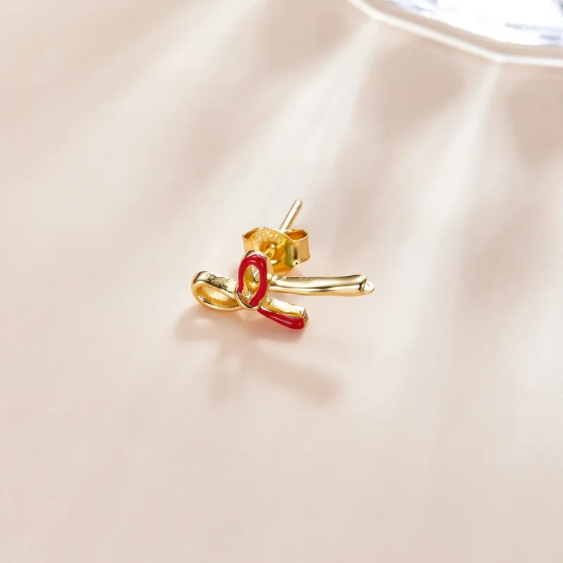 (image for) Pandora Style Small Wish Stud Earrings - SCE1058 - View 2