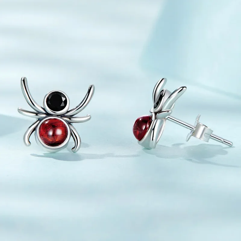 (image for) Pandora Style Spider Stud Earrings - SCE1517 - View 3