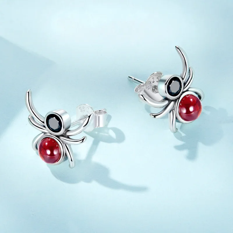 (image for) Pandora Style Spider Stud Earrings - SCE1517 - View 4