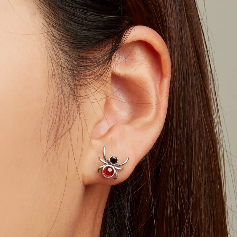 (image for) Pandora Style Spider Stud Earrings - SCE1517 - View 7