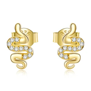 (image for) Pandora Style Spirit Snake Stud Earrings - BSE526