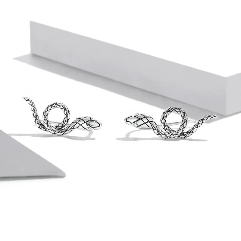 (image for) Pandora Style Spirit Snake Stud Earrings - SCE1355 - View 2