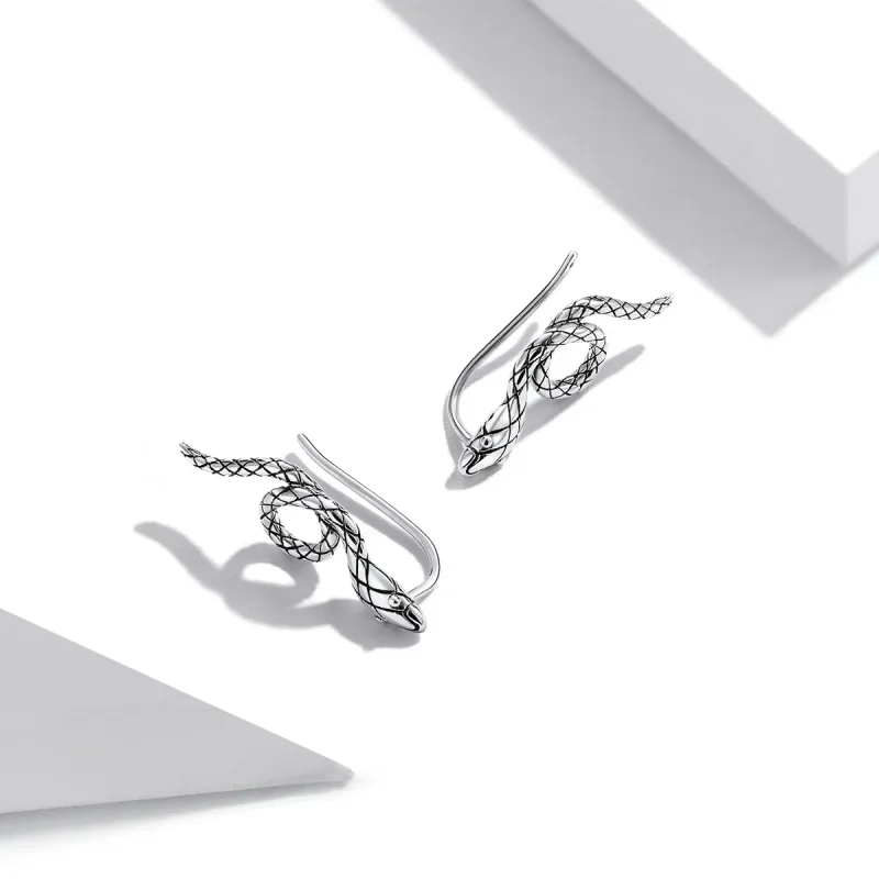 (image for) Pandora Style Spirit Snake Stud Earrings - SCE1355 - View 4