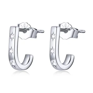 (image for) Pandora Style Star Crutch Stud Earrings - SCE1169-A