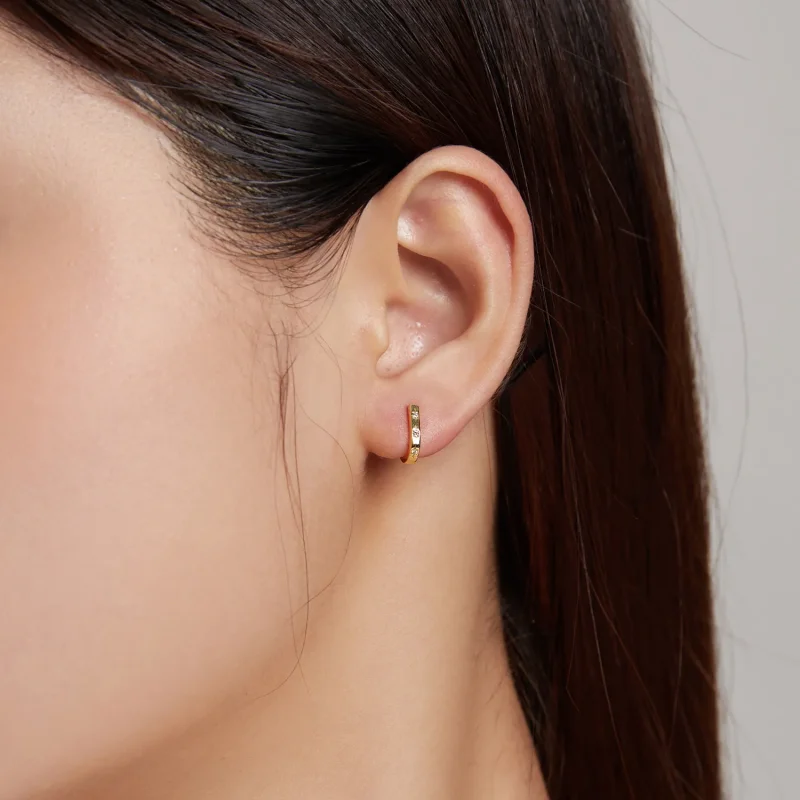 (image for) Pandora Style Star Crutch Stud Earrings - SCE1169-B - View 4