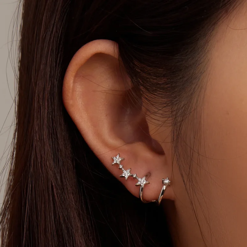 (image for) Pandora Style Star Stud Earrings - BSE700 - View 5