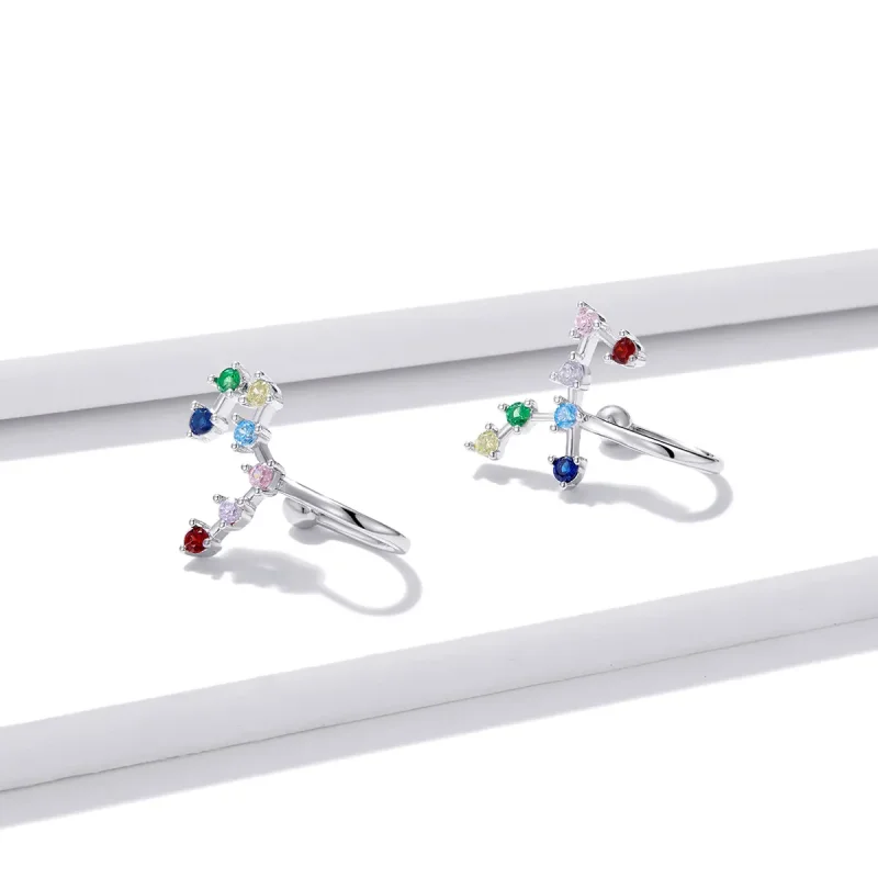 (image for) Pandora Style Star Track Stud Earrings - BSE457 - View 2
