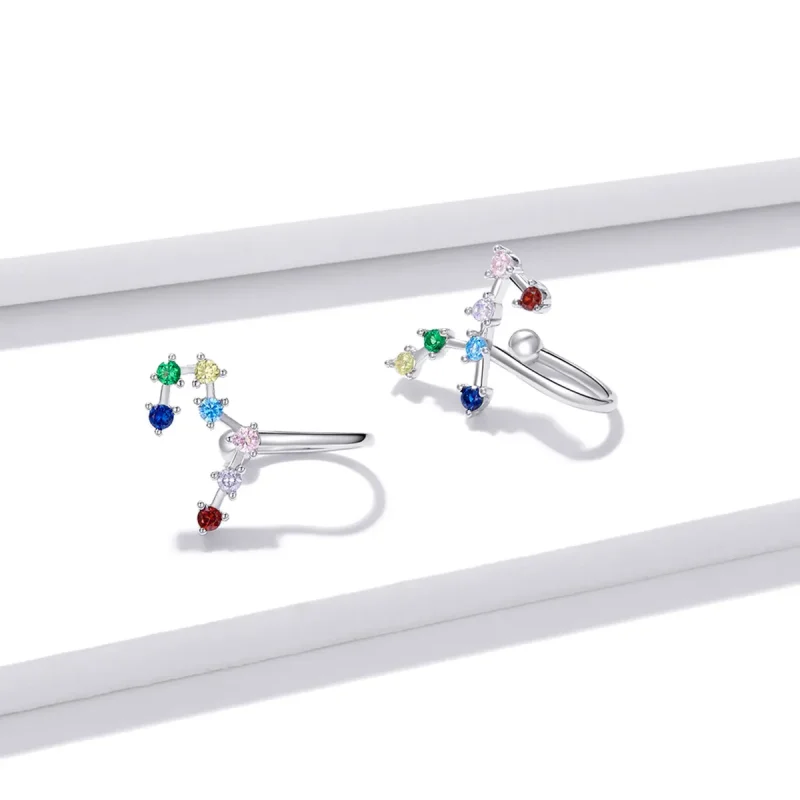(image for) Pandora Style Star Track Stud Earrings - BSE457 - View 3