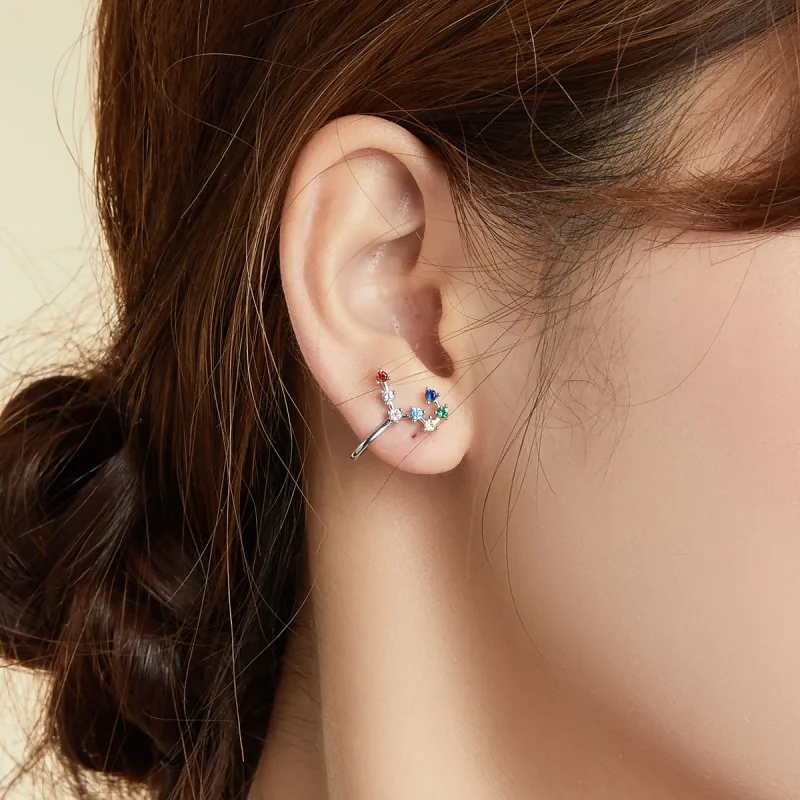 (image for) Pandora Style Star Track Stud Earrings - BSE457 - View 6