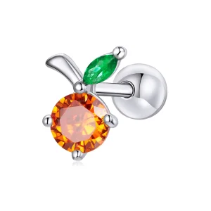 (image for) Pandora Style Summer Sweetheart - Orange Stud Earrings - BSE493