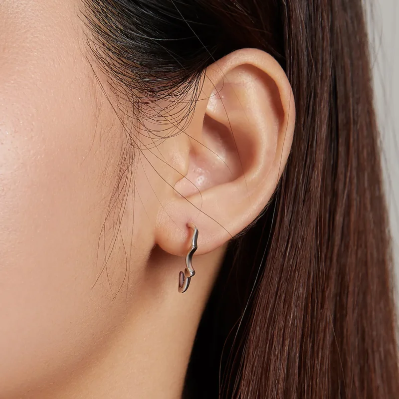 (image for) Pandora Style Summer Waves Stud Earrings - SCE1196 - View 5