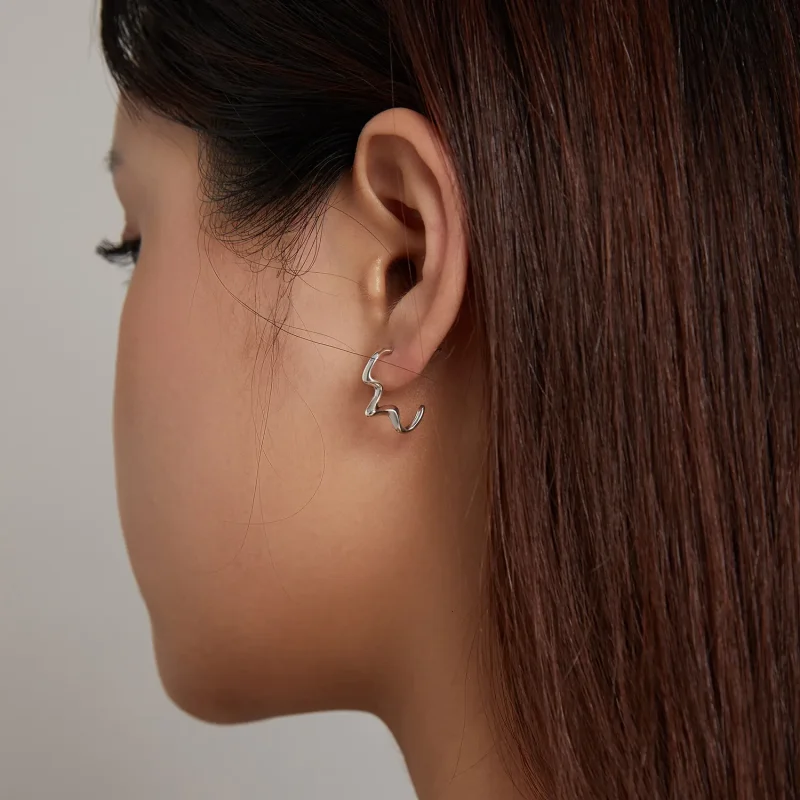 (image for) Pandora Style Summer Waves Stud Earrings - SCE1196 - View 6