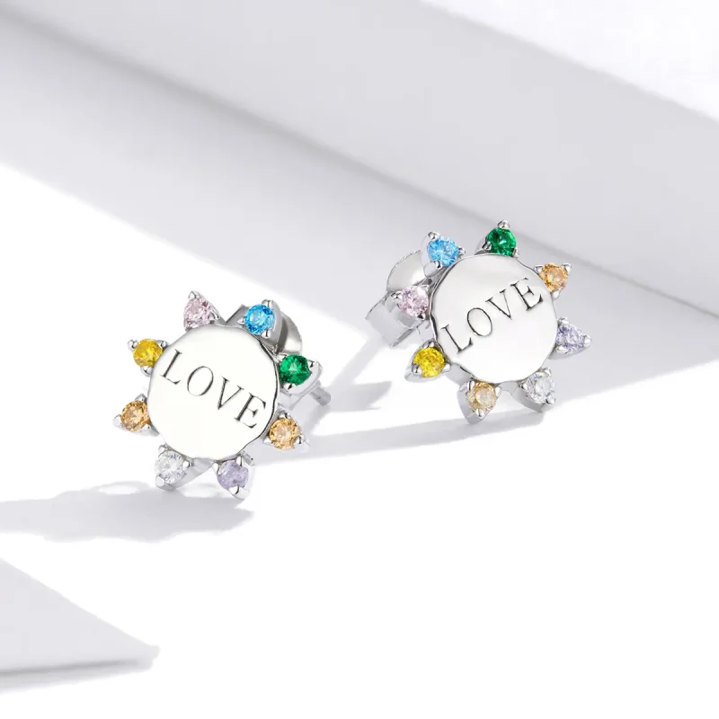 (image for) Pandora Style Sweet Love Stud Earrings - SCE892 - View 4