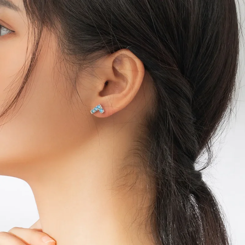 (image for) Pandora Style Tetris Stud Earrings - BSE365 - View 7