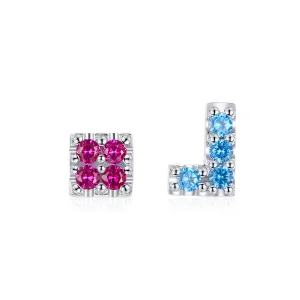 (image for) Pandora Style Tetris Stud Earrings - BSE365
