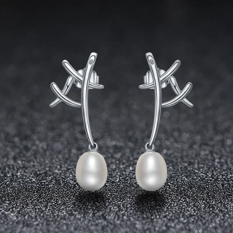 (image for) Pandora Style Time Silhouette Stud Earrings - VSE079 - View 2