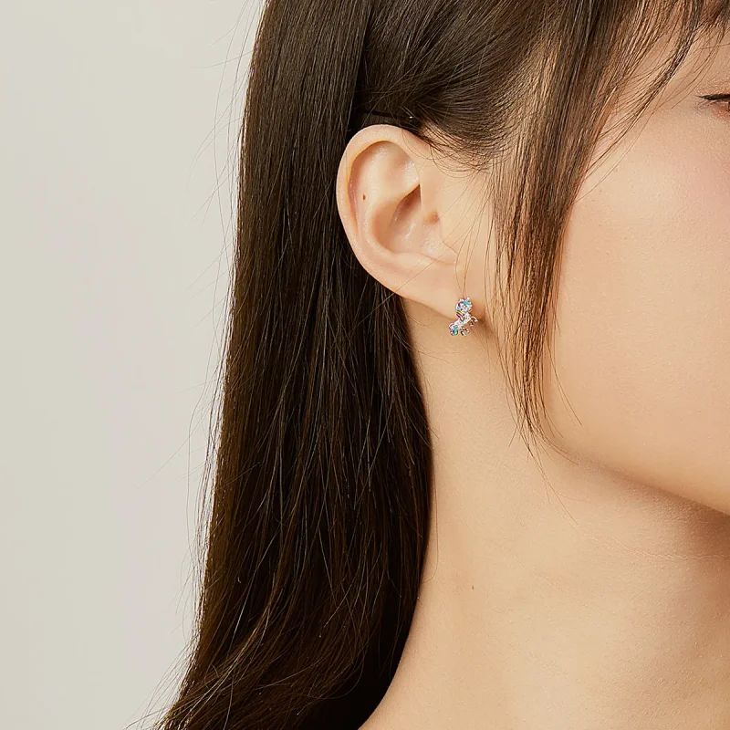 (image for) Pandora Style Unicorn Stud Earrings - BSE352 - View 8