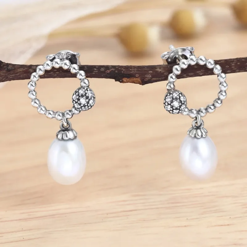 (image for) Pandora Style Warm Temperament Stud Earrings - VSE095 - View 3