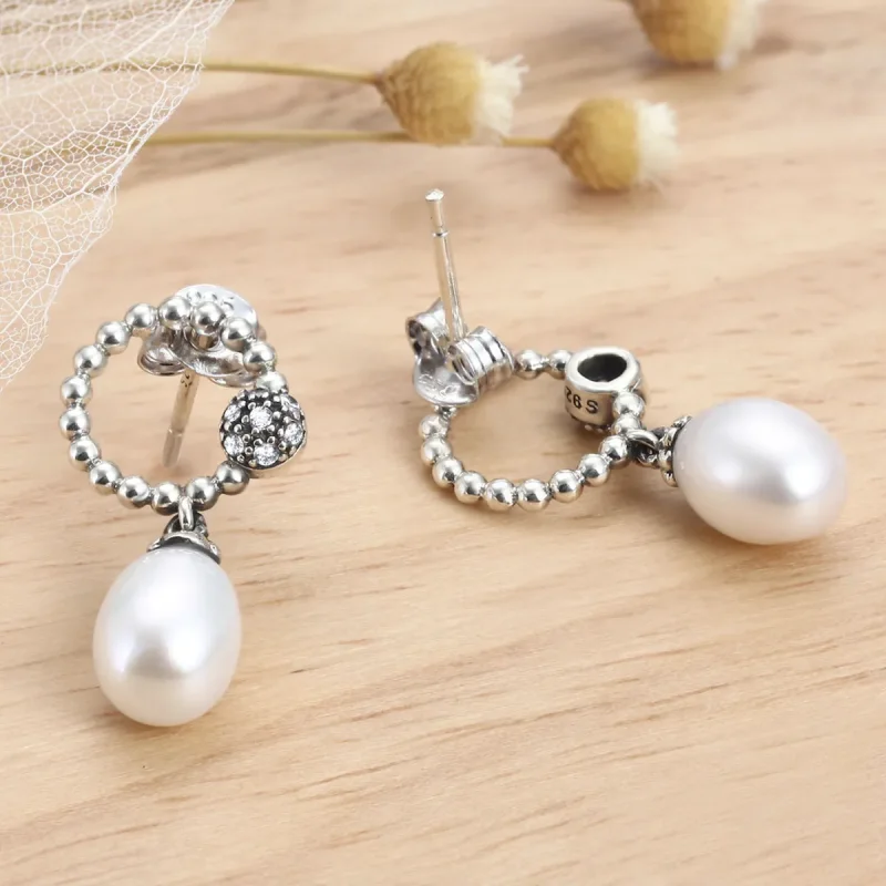(image for) Pandora Style Warm Temperament Stud Earrings - VSE095 - View 4