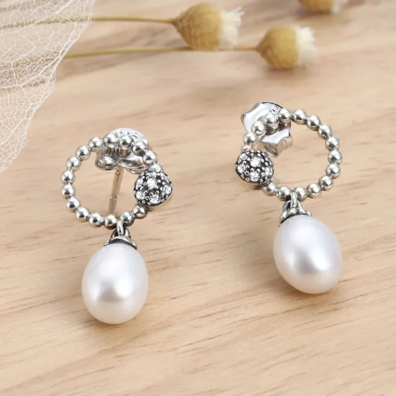 (image for) Pandora Style Warm Temperament Stud Earrings - VSE095 - View 5