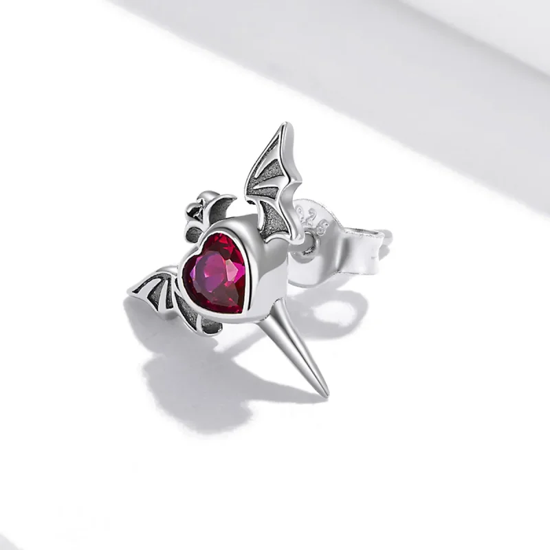 (image for) Pandora Style Wings Love Stud Earrings - SCE1179 - View 4