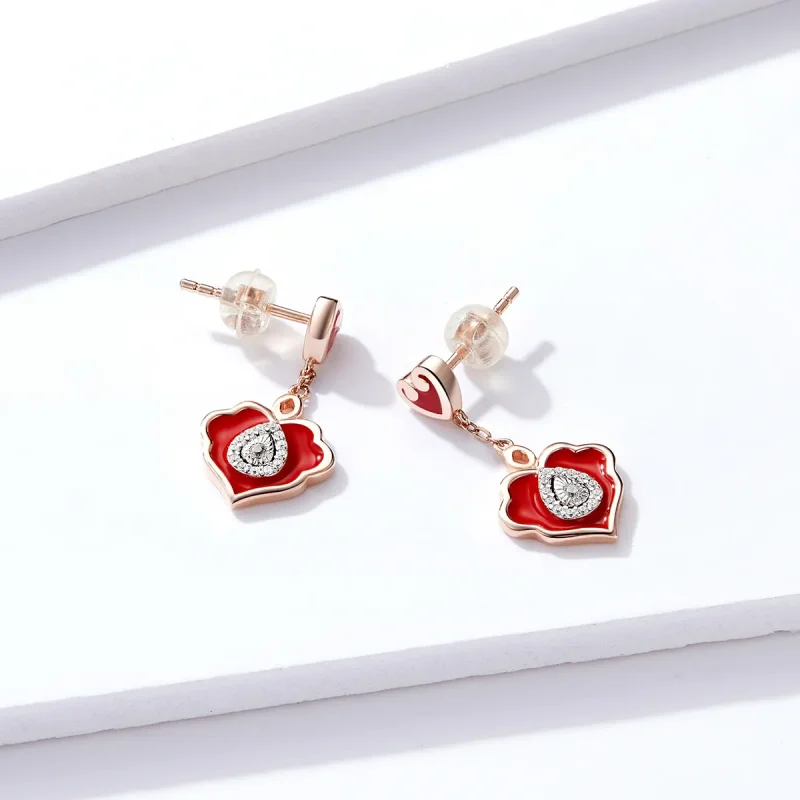 (image for) Pandora Style Wishful Lines Stud Earrings - BSE324 - View 3