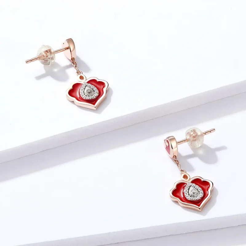 (image for) Pandora Style Wishful Lines Stud Earrings - BSE324 - View 4