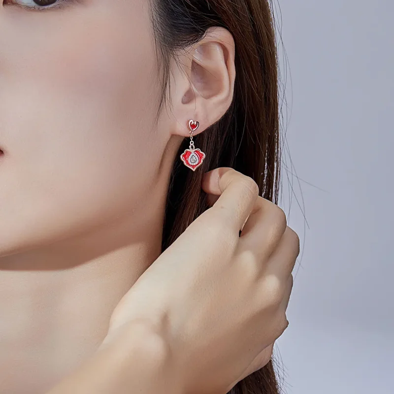 (image for) Pandora Style Wishful Lines Stud Earrings - BSE324 - View 5