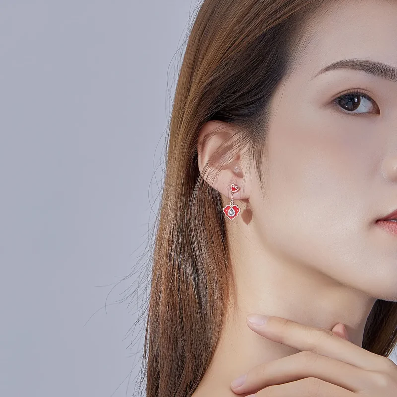 (image for) Pandora Style Wishful Lines Stud Earrings - BSE324 - View 6