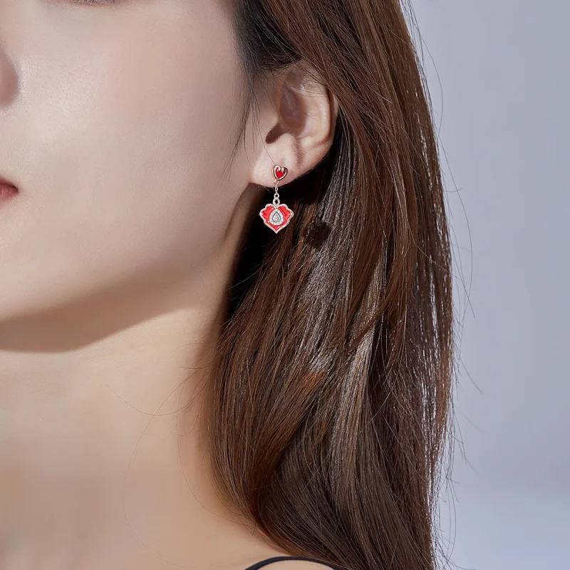 (image for) Pandora Style Wishful Lines Stud Earrings - BSE324 - View 7