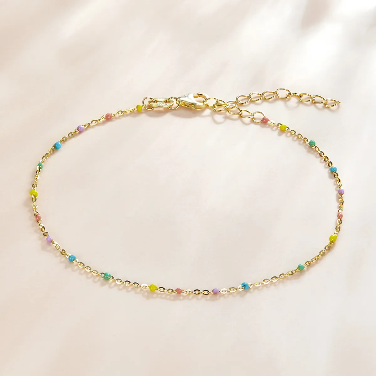 Pandora Style 18ct Gold Plated Rainbow bracelet - SCB211