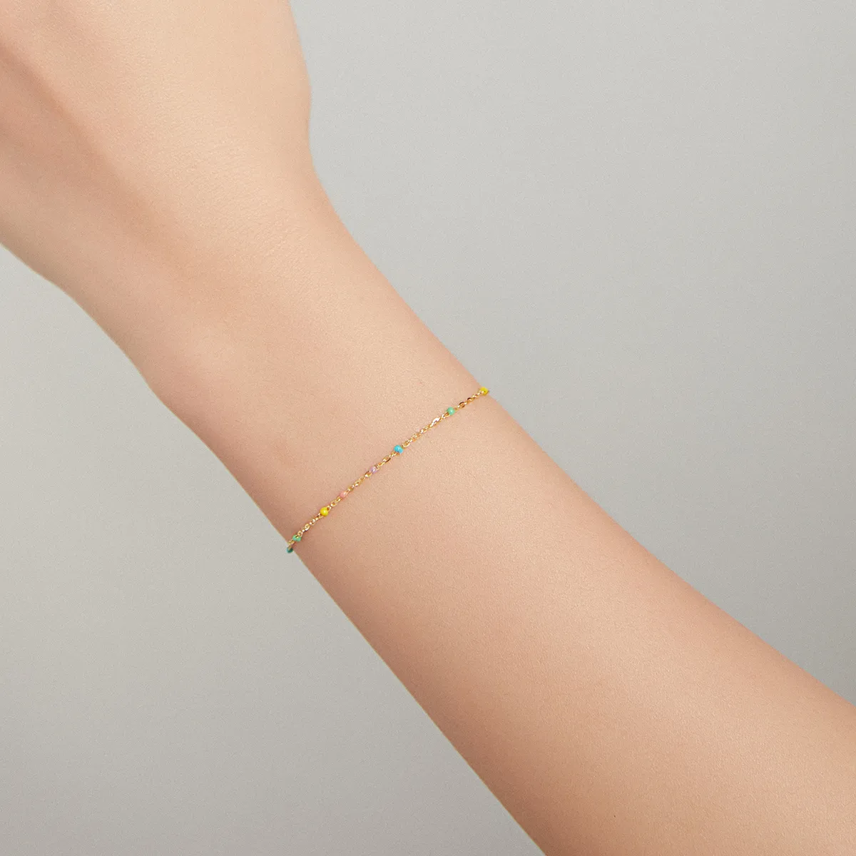 Pandora Style 18ct Gold Plated Rainbow bracelet - SCB211