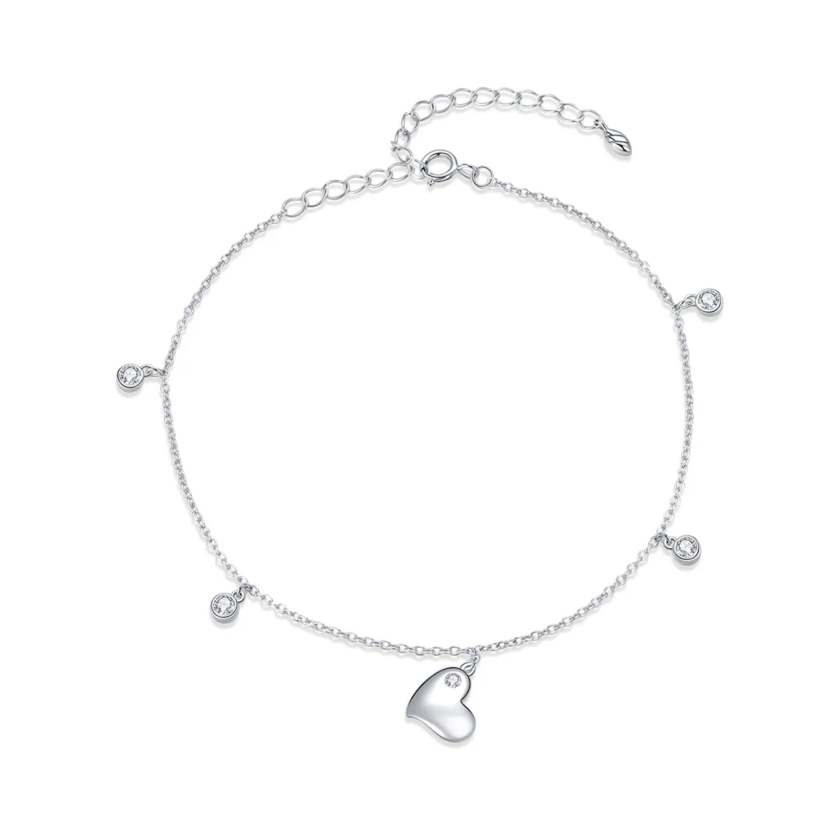 Pandora Style Silver Heart bracelet - SCT021