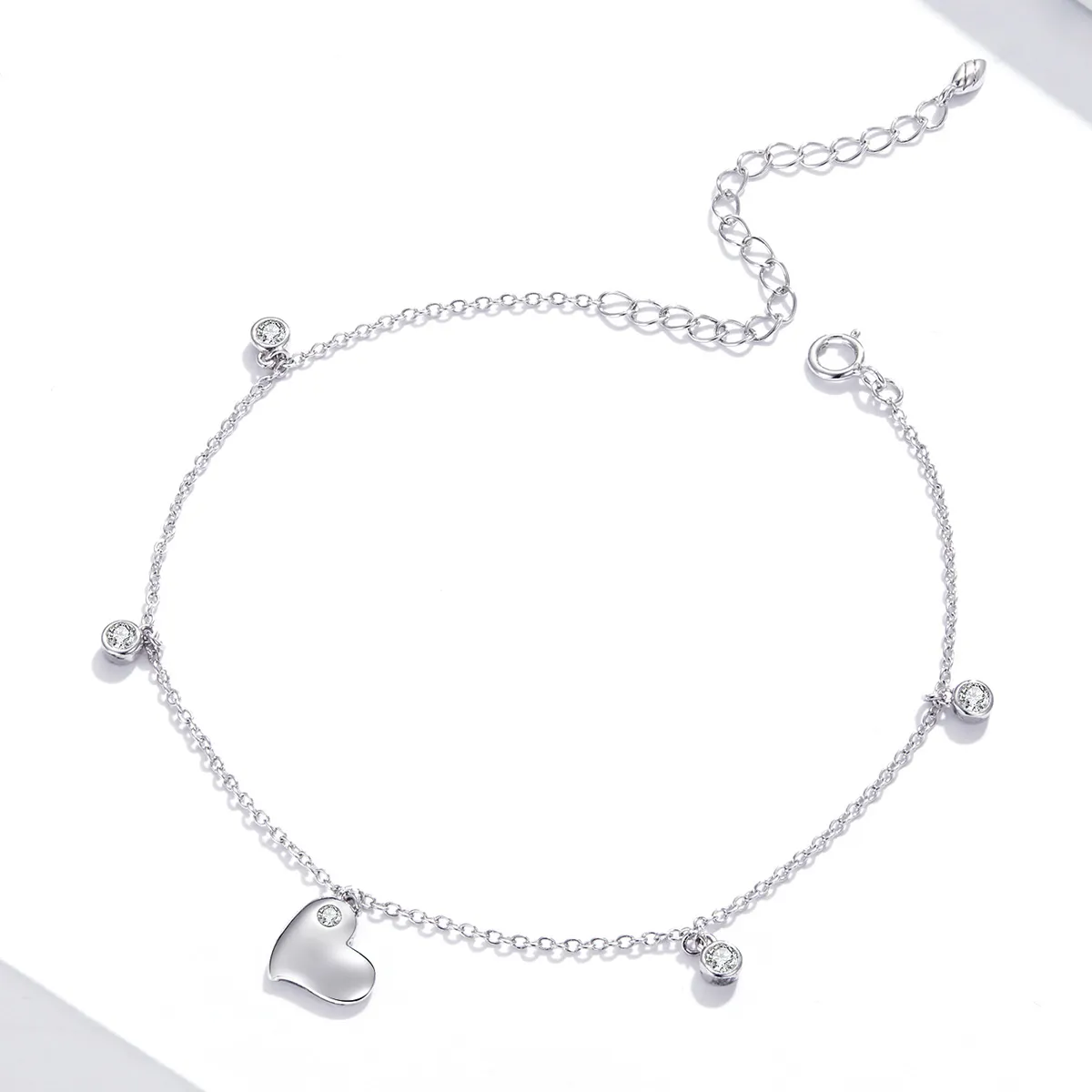 Pandora Style Silver Heart bracelet - SCT021