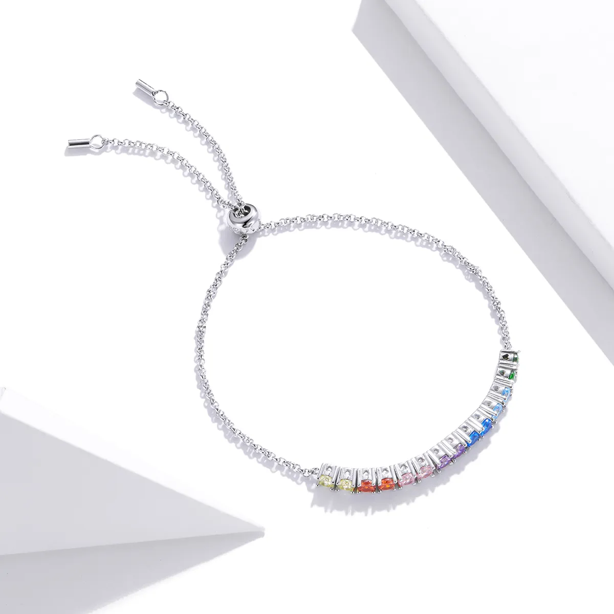 Pandora Style Silver Rainbow Bridge bracelet - SCB213