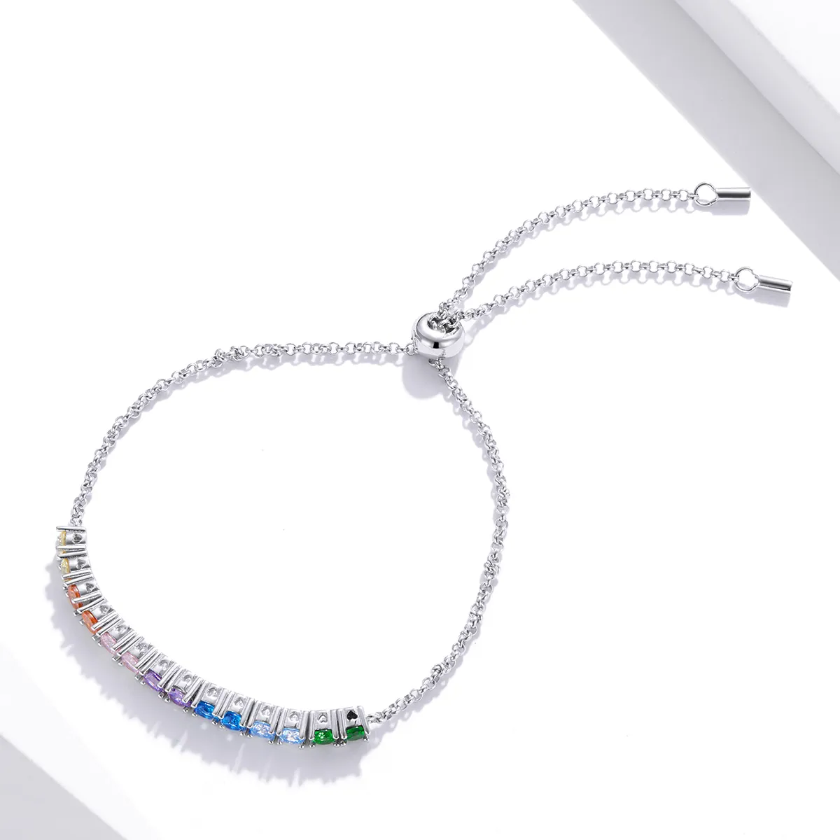 Pandora Style Silver Rainbow Bridge bracelet - SCB213
