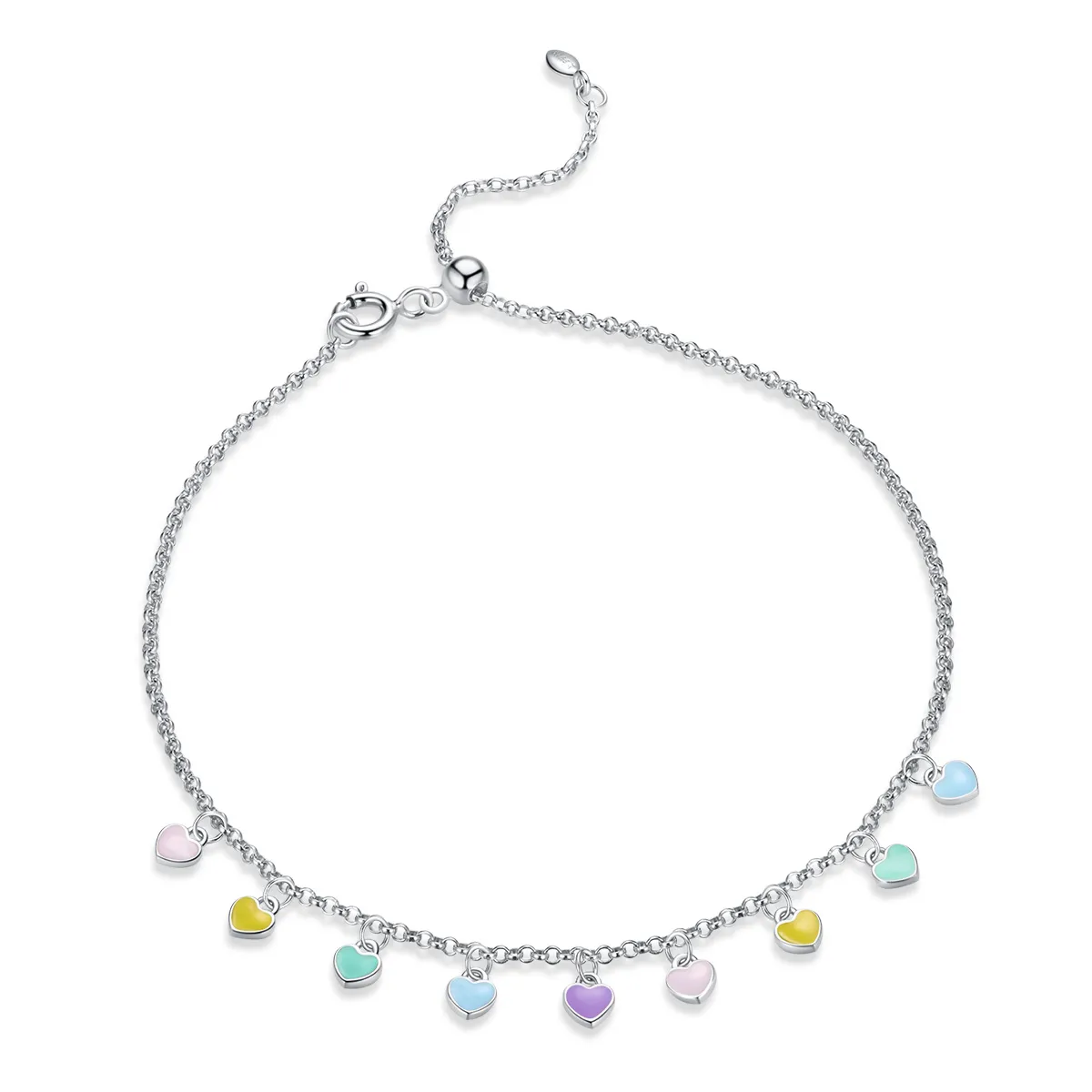 Pandora Style Silver Rainbow Love bracelet - SCT020