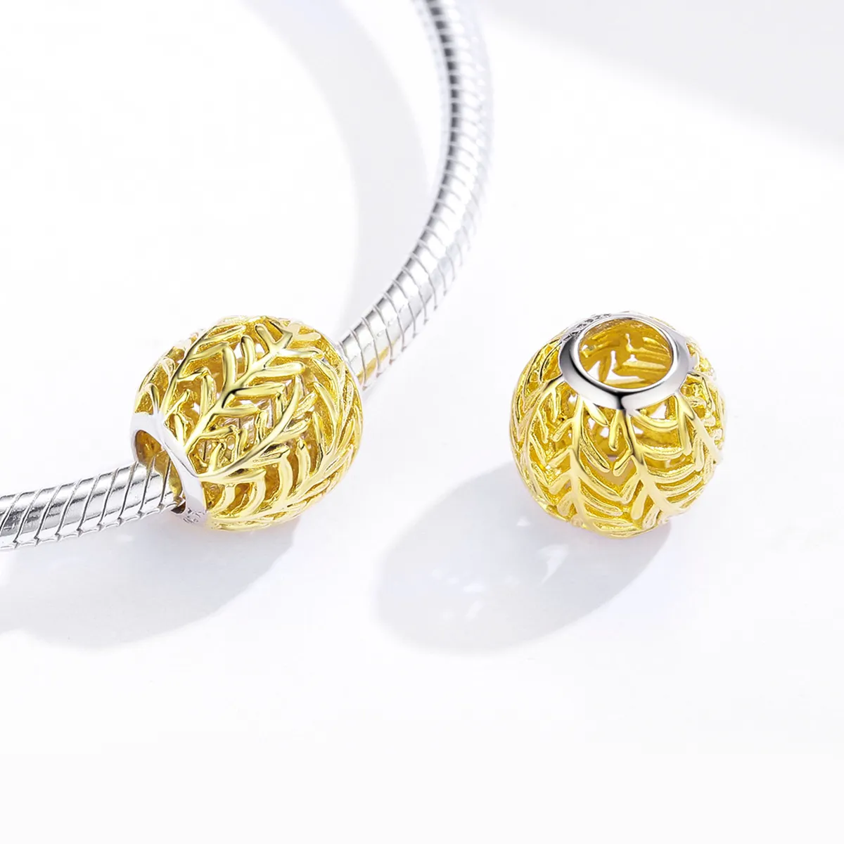 Pandora Style 18ct Gold Plated branches and leaves Charm - SCC1332